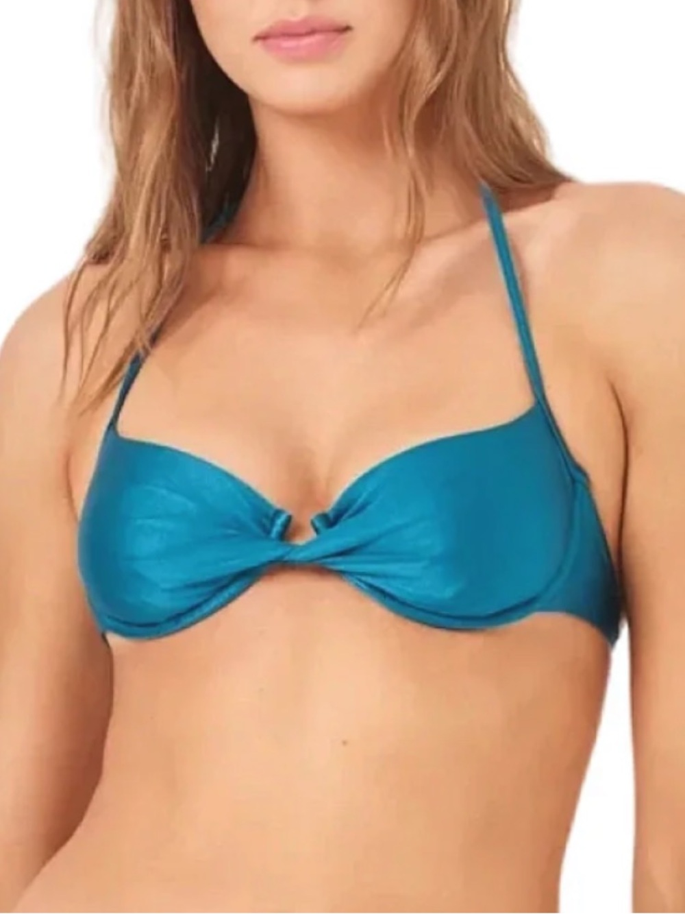 LSPACE Toni Bikini Top Size S And M MDR Blue Swim Beach Vacation Pool Summer